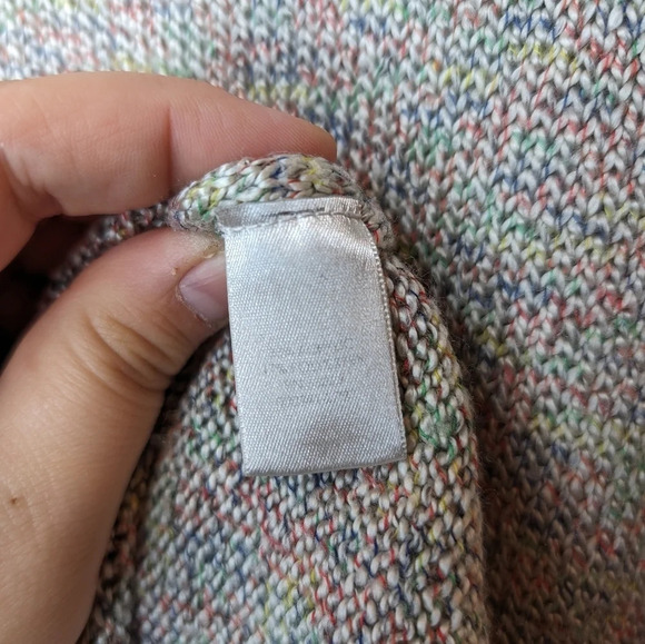 cj banks Grey  Multicolour Knit V Neck Sweater Women 2XL Plus Size - Picture 7 of 9